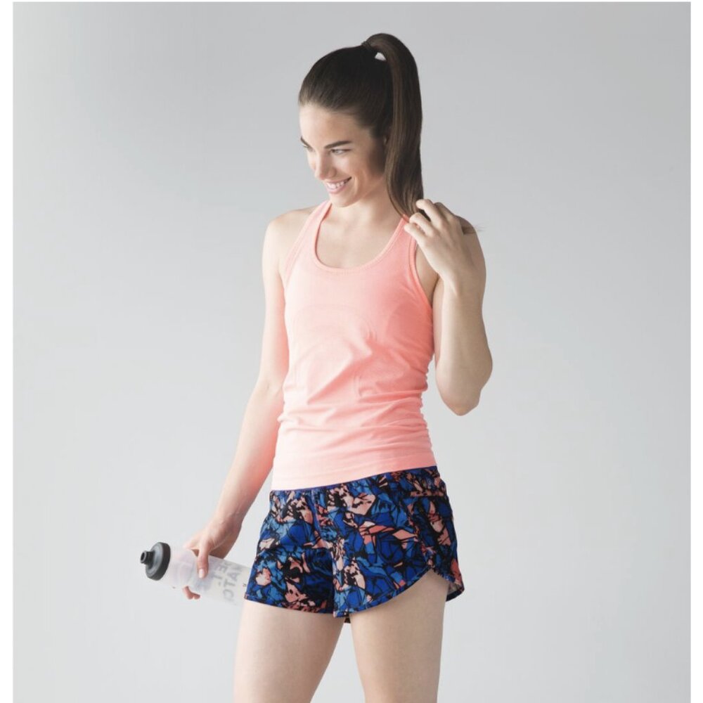 LULULEMON Tracker Short IV (4-way Stretch) Paint Storm Harbor Blue Multi / Black